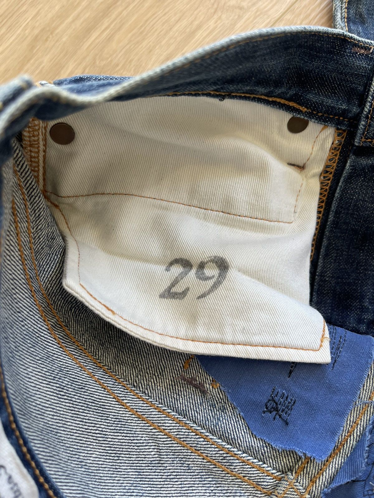 Kapital KAPITAL Vintage Sashiko Boro Patchwork Denim Jeans Size US 29 - 9 Thumbnail