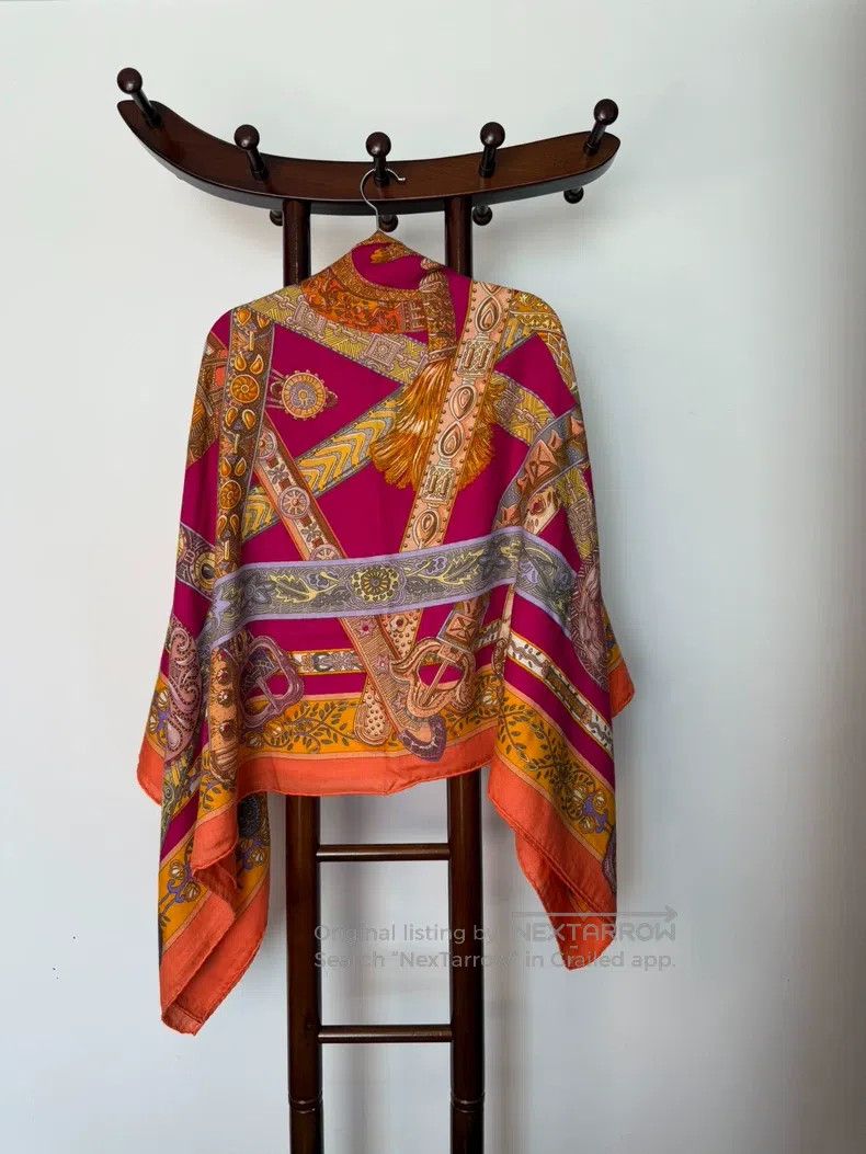 Hermes Hermes size 140*140 Stole Shawl, Size 140*140, Cashmere and Size ONE SIZE - 3 Thumbnail