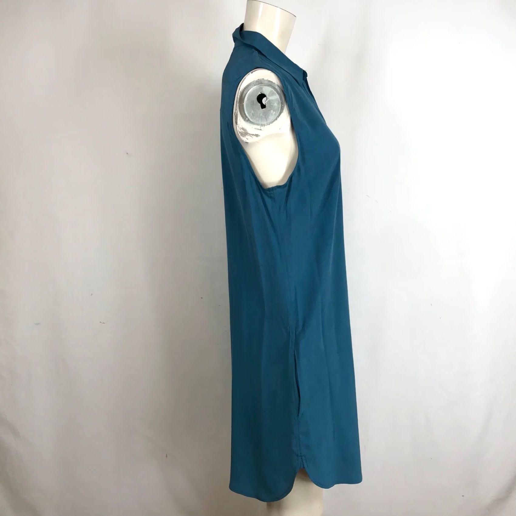 Equipment Equipment Femme Shirt Dress Teal Silk Midi Sleeveless Collared Button-Front Women M/M Size M / US 6-8 / IT 42-44 - 4 Thumbnail