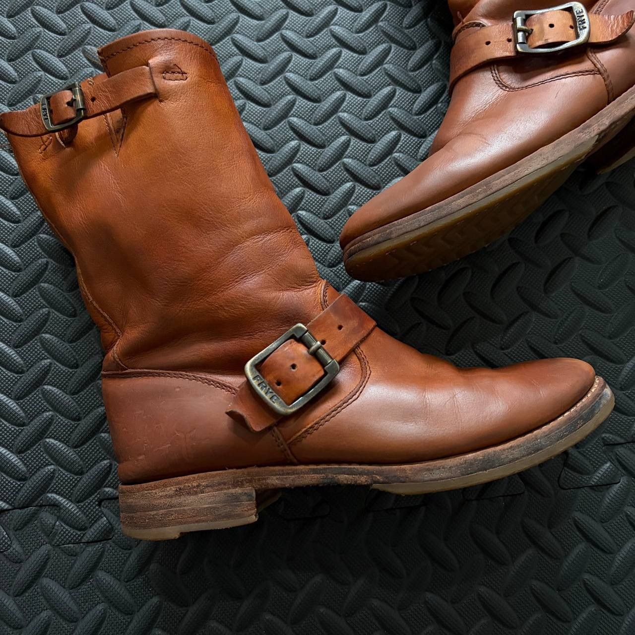 Frye Frye Engineer Boots Brown Leather Size US 6.5 / EU 39-40 - 6 Thumbnail