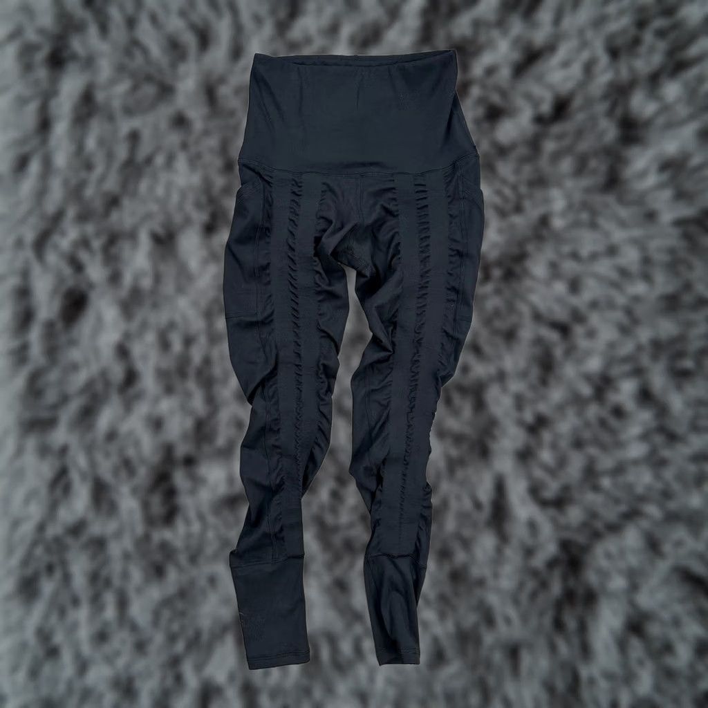 Vintage Sweetflexx Black High Rise Pockets Full Length Leggings - 4 Women Size 4 Regular Compression Polyester Spandex Leggings Size 27" / US 4 / IT 40 - 1 Thumbnail