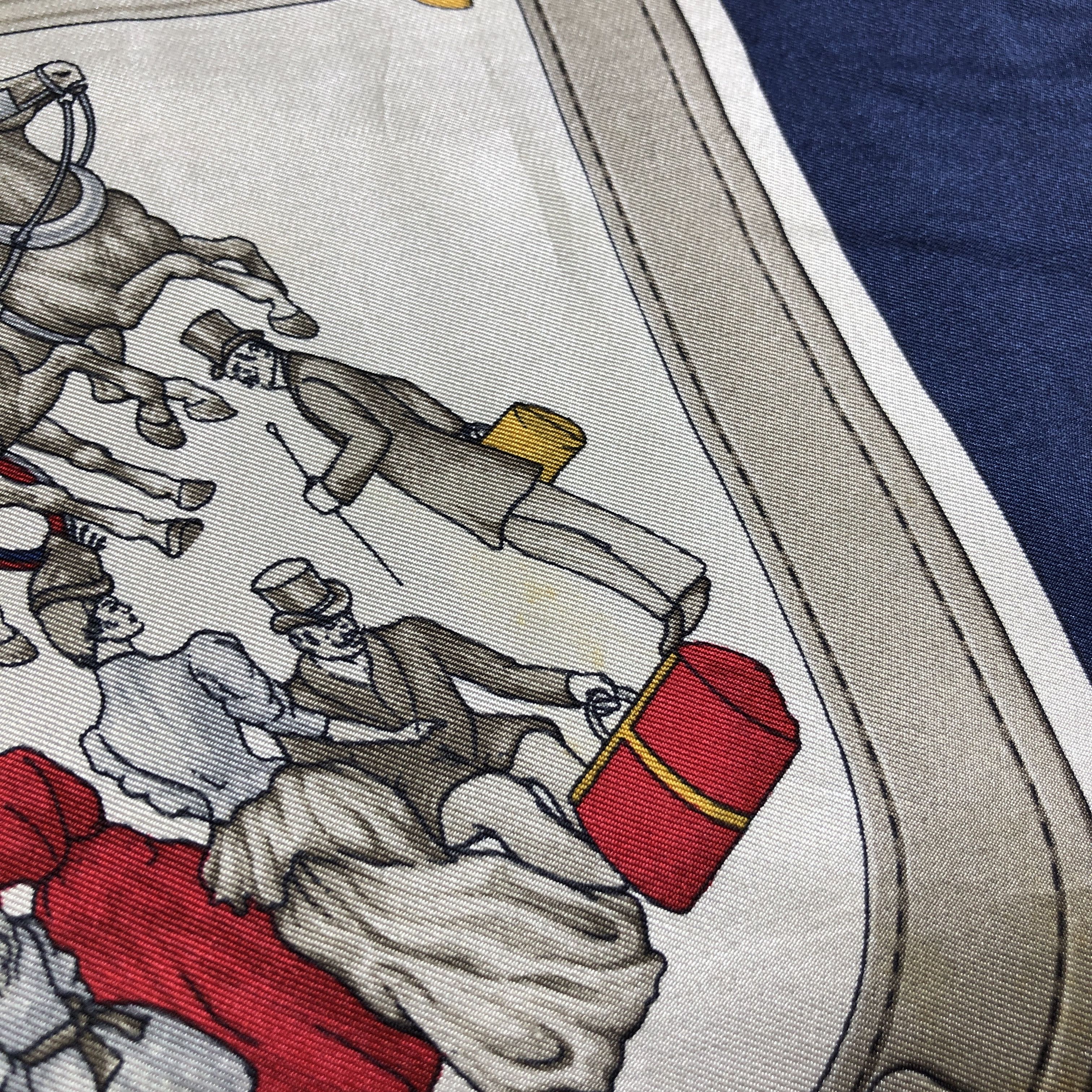 Japanese Brand Classic Carriage Hand Rolled Silk Scarf M1019 Size ONE SIZE - 11 Thumbnail