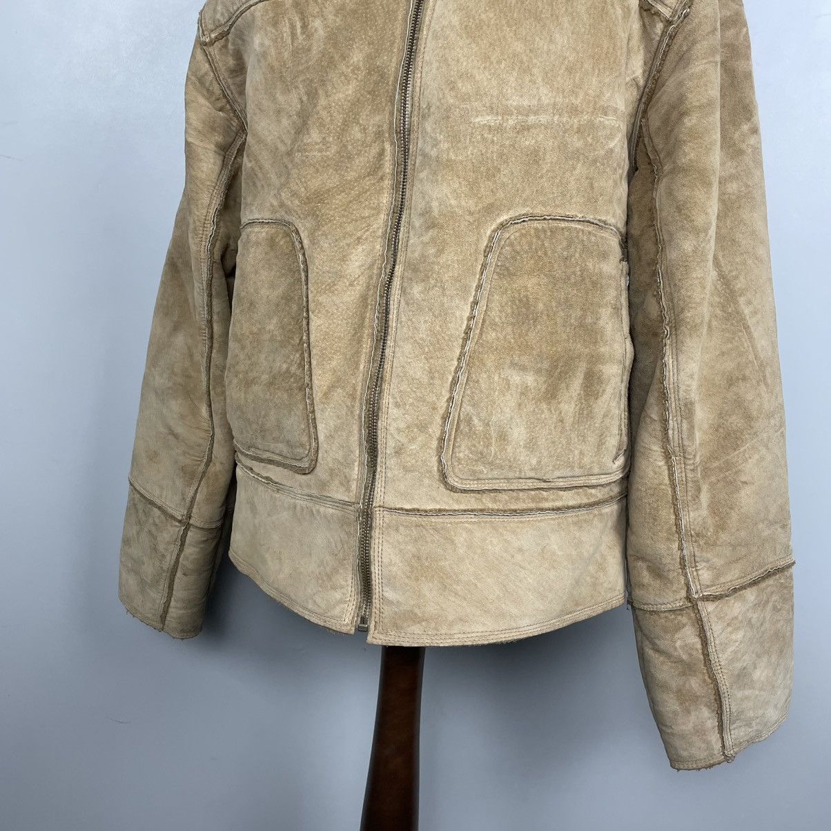 Japanese Brand × Vintage Vintage Y2K Faux Fur Sheepskin Jacket 2000s Avantgarde Size US L / EU 52-54 / 3 - 5 Thumbnail