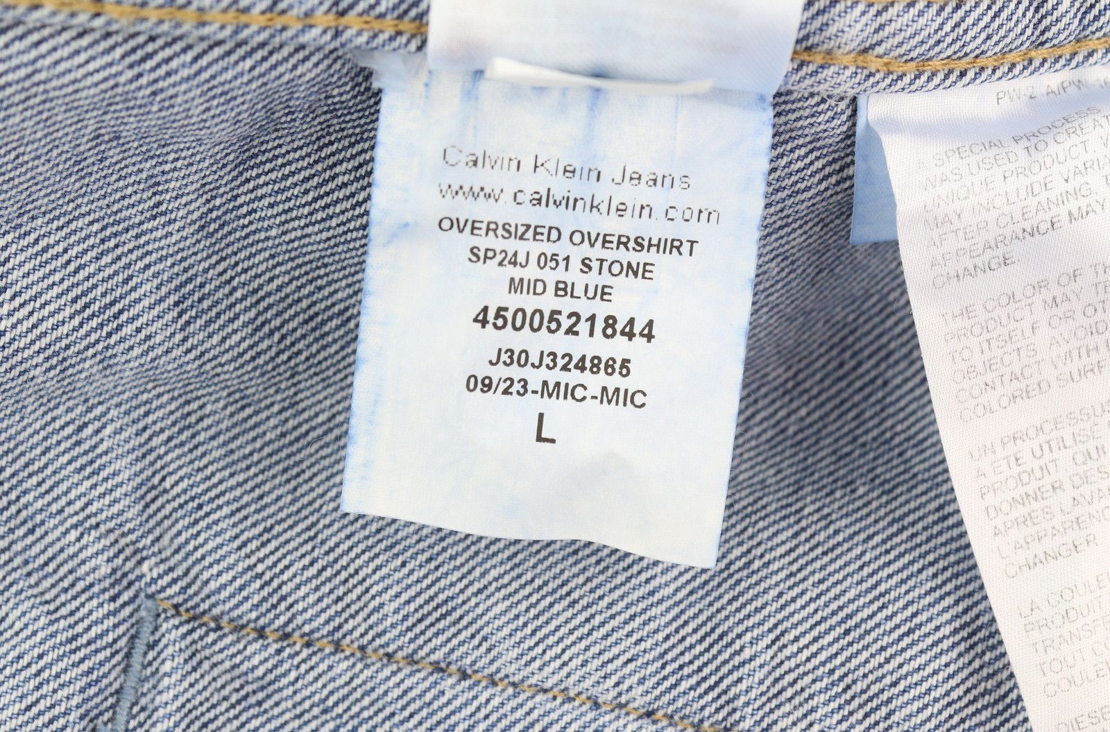 Calvin Klein L Denim Blue Trucker Snap Oversized Jacket 85026 Size US L / EU 52-54 / 3 - 12 Thumbnail