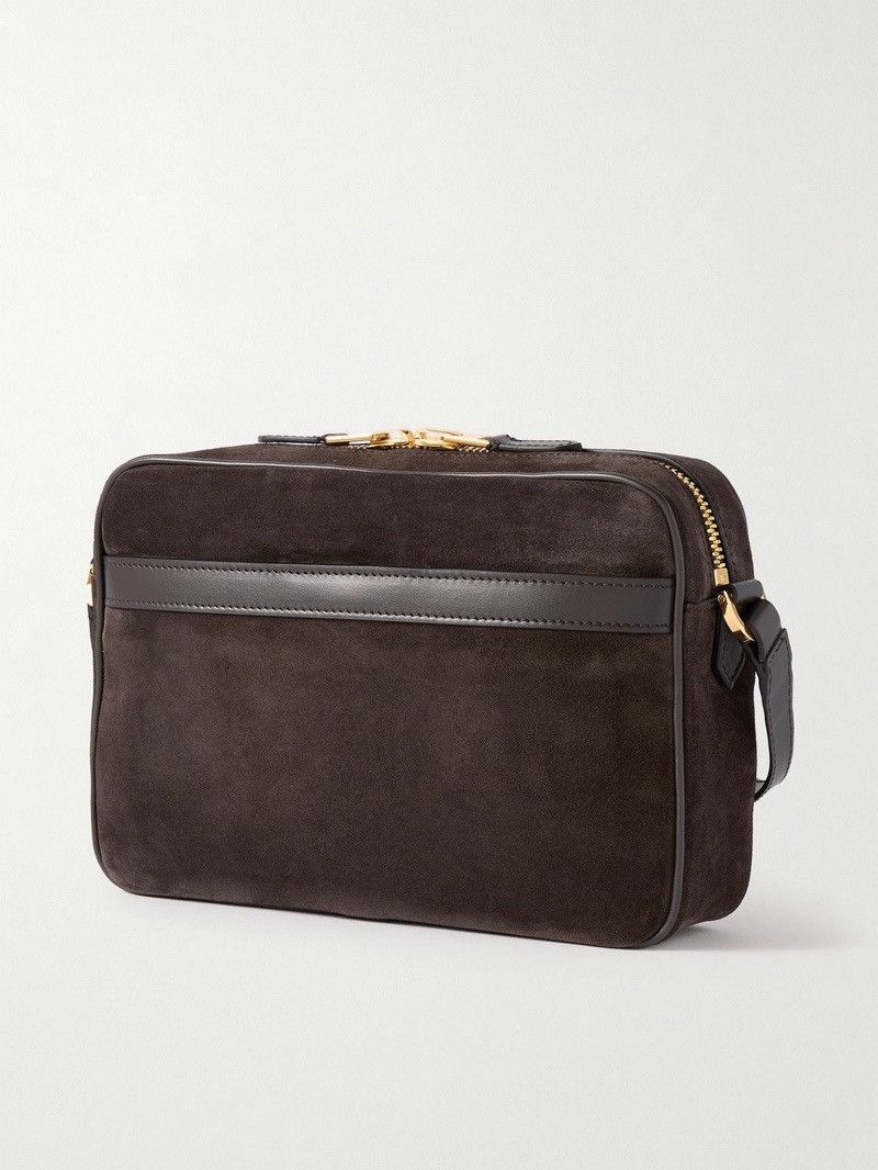 Tom Ford 🔥$2.8K VALUE🔥Suede Brown Messenger Bag Size ONE SIZE - 5 Thumbnail