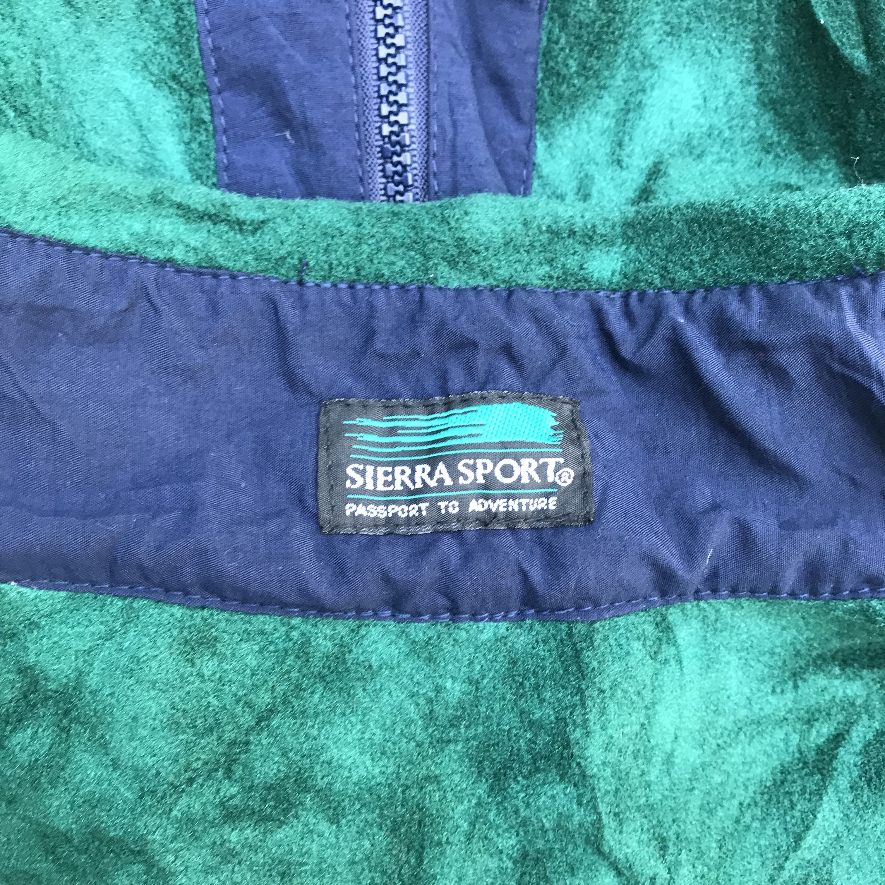 Sierra Vintage Sierra Sport Design Green Polar Fleece retro jacket Size US L / EU 52-54 / 3 - 12 Thumbnail