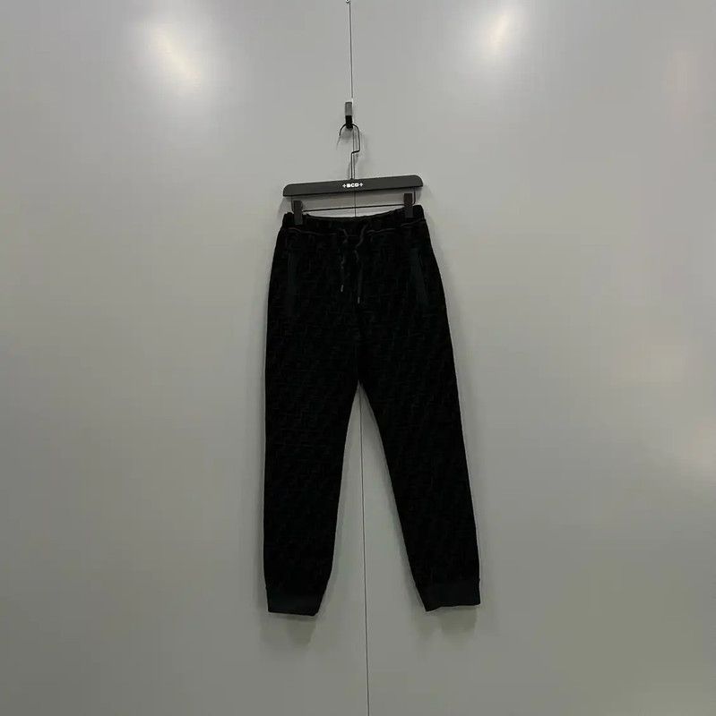 Fendi Fendi Men's Casual Black Logo Pants 0089 Size US 32 / EU 48 - 1 Thumbnail