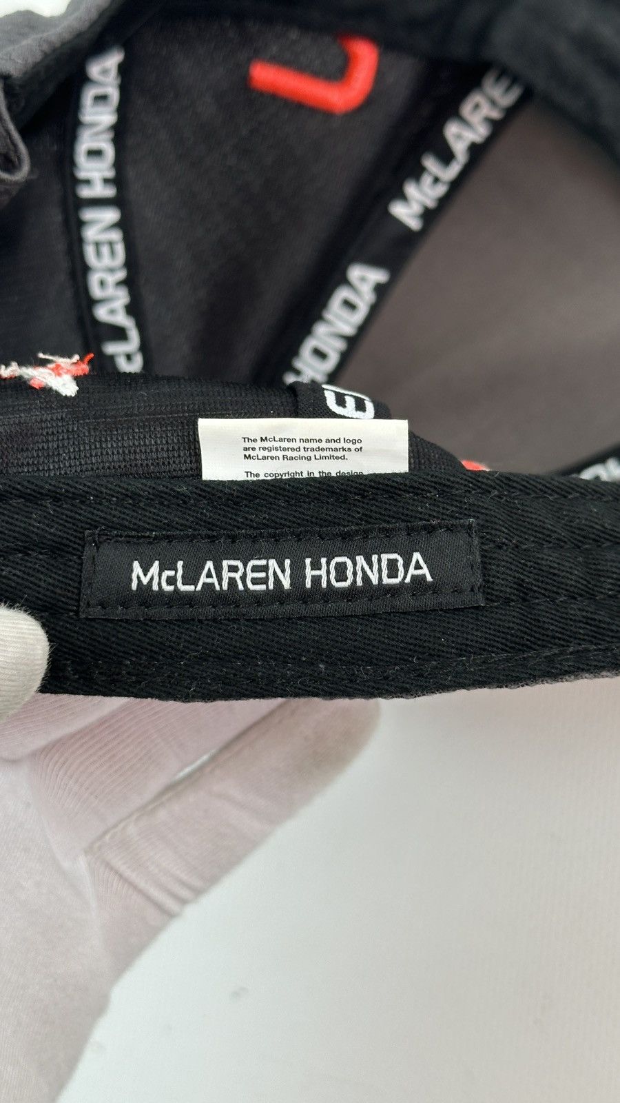 Malcolm McLaren Formula 1 Mclaren Honda Cap Adjustable Size ONE SIZE - 5 Thumbnail
