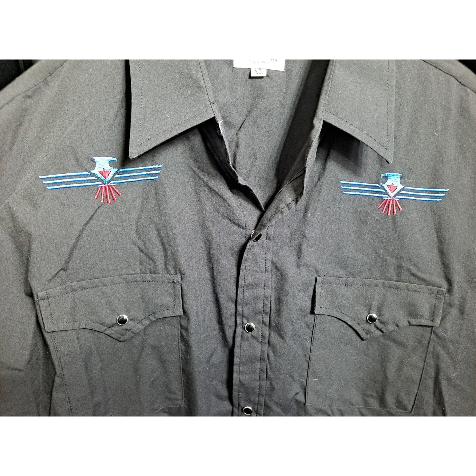 Other Ely Cattleman Western Shirt Thunderbird Embroidered Cowboy X Size US XL / EU 56 / 4 - 5 Thumbnail