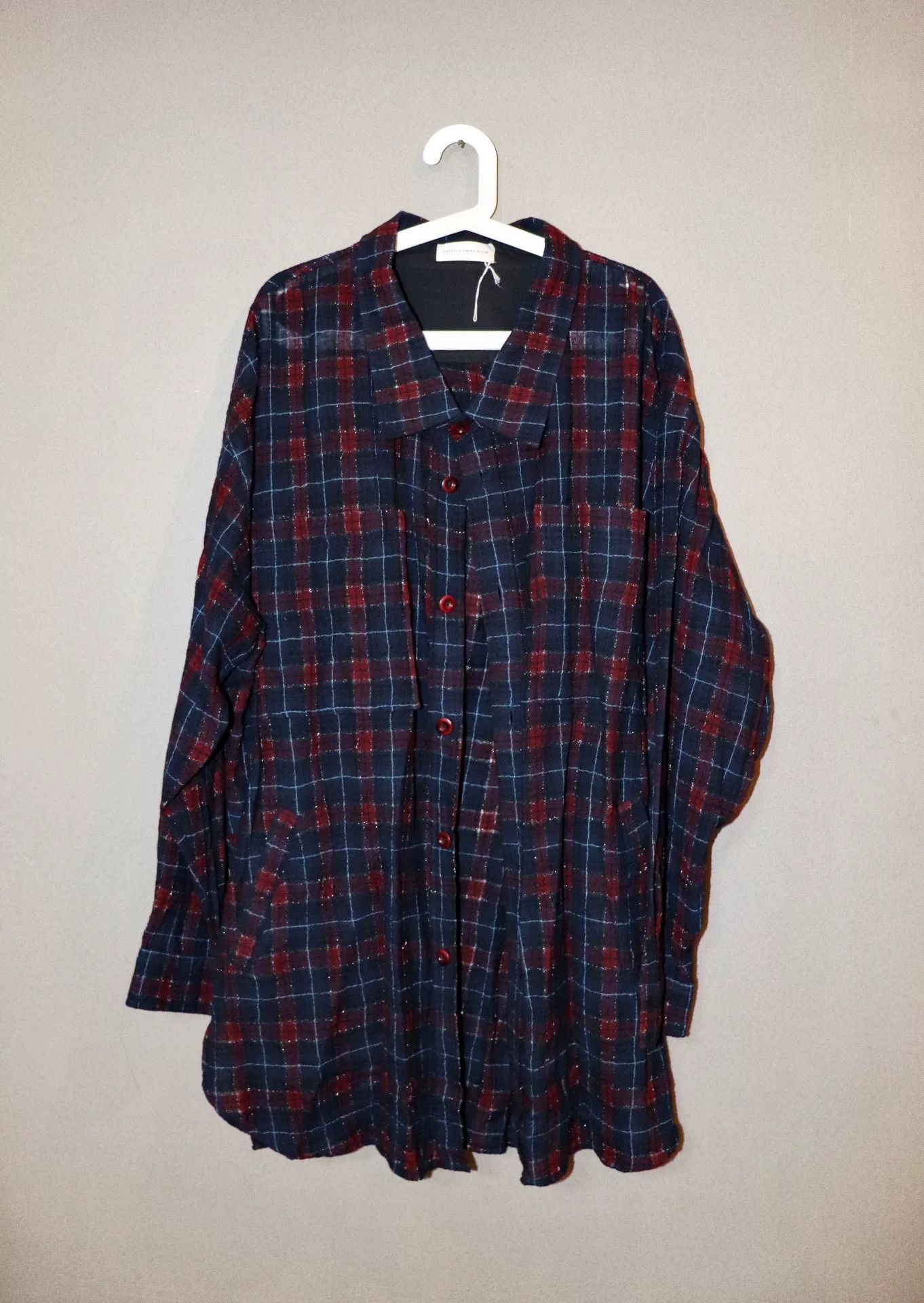 Faith Connexion Faith Connexion Red Blue Plaid Shirt Size US M / EU 48-50 / 2 - 1 Thumbnail