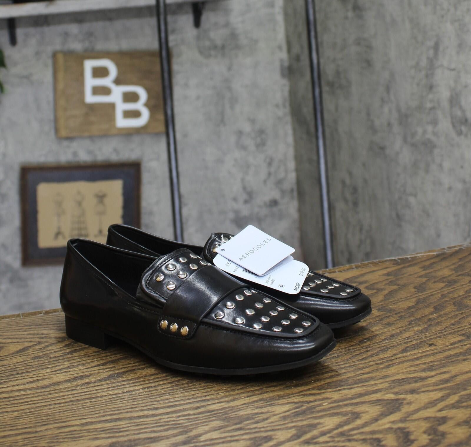 Other Aerosoles Tailored Loafer Faux Leather Black / Silver 8m Size US 8 / IT 38 - 1 Thumbnail