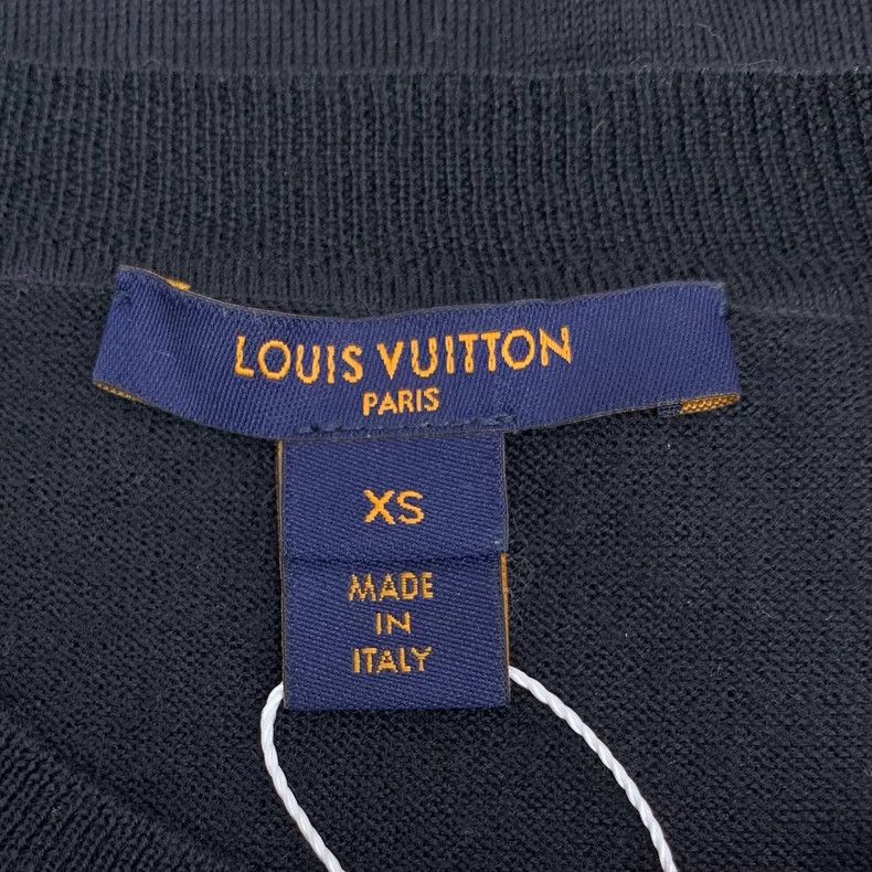 Louis Vuitton Louis Vuitton Black logo presbyopic printed sheep wool cre Size XS / US 0-2 / IT 36-38 - 5 Thumbnail