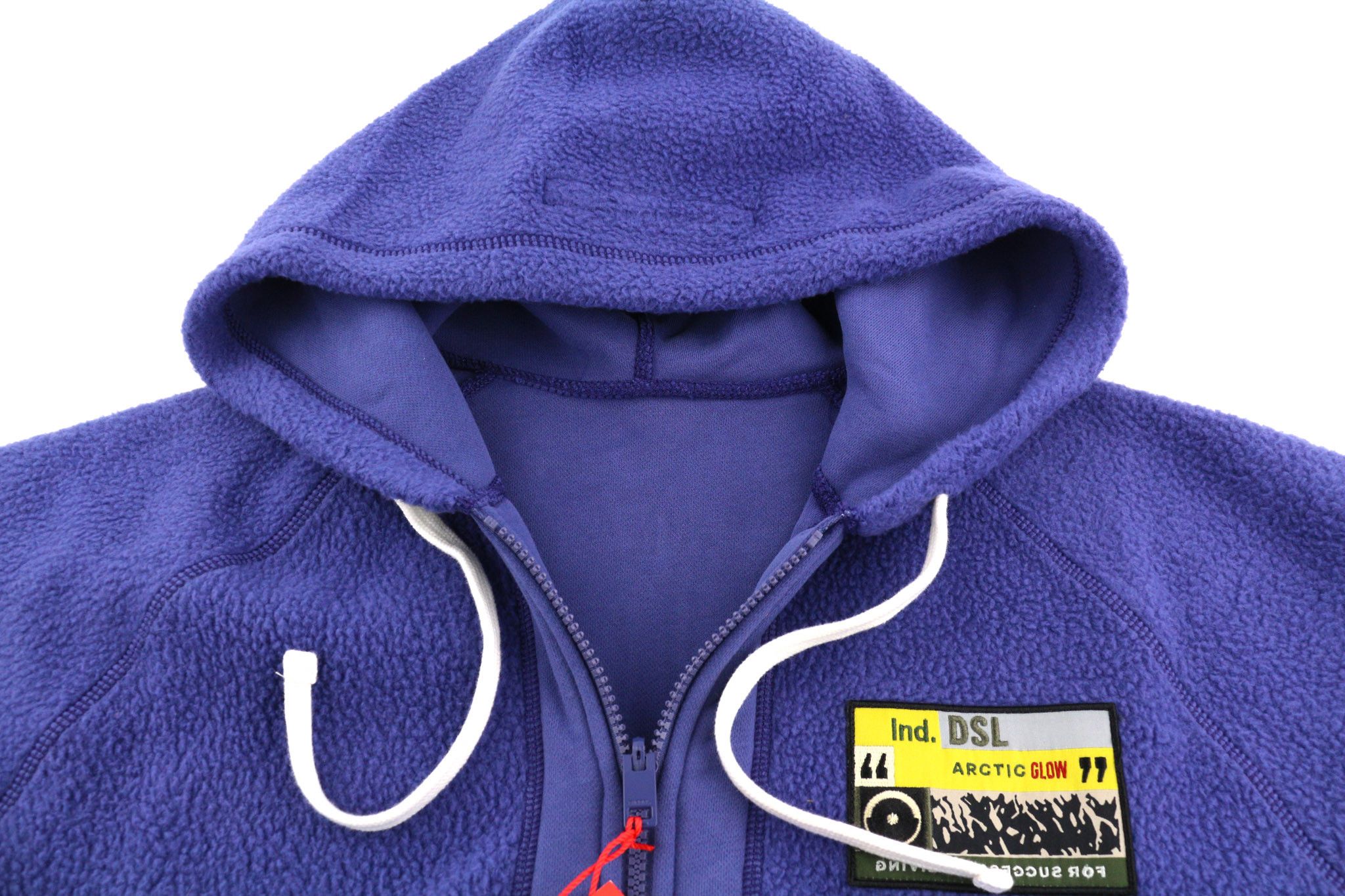 Diesel S-Rummes-Zip-Rev Men Hoodie M Blue Fleece 40111 Size US M / EU 48-50 / 2 - 6 Thumbnail