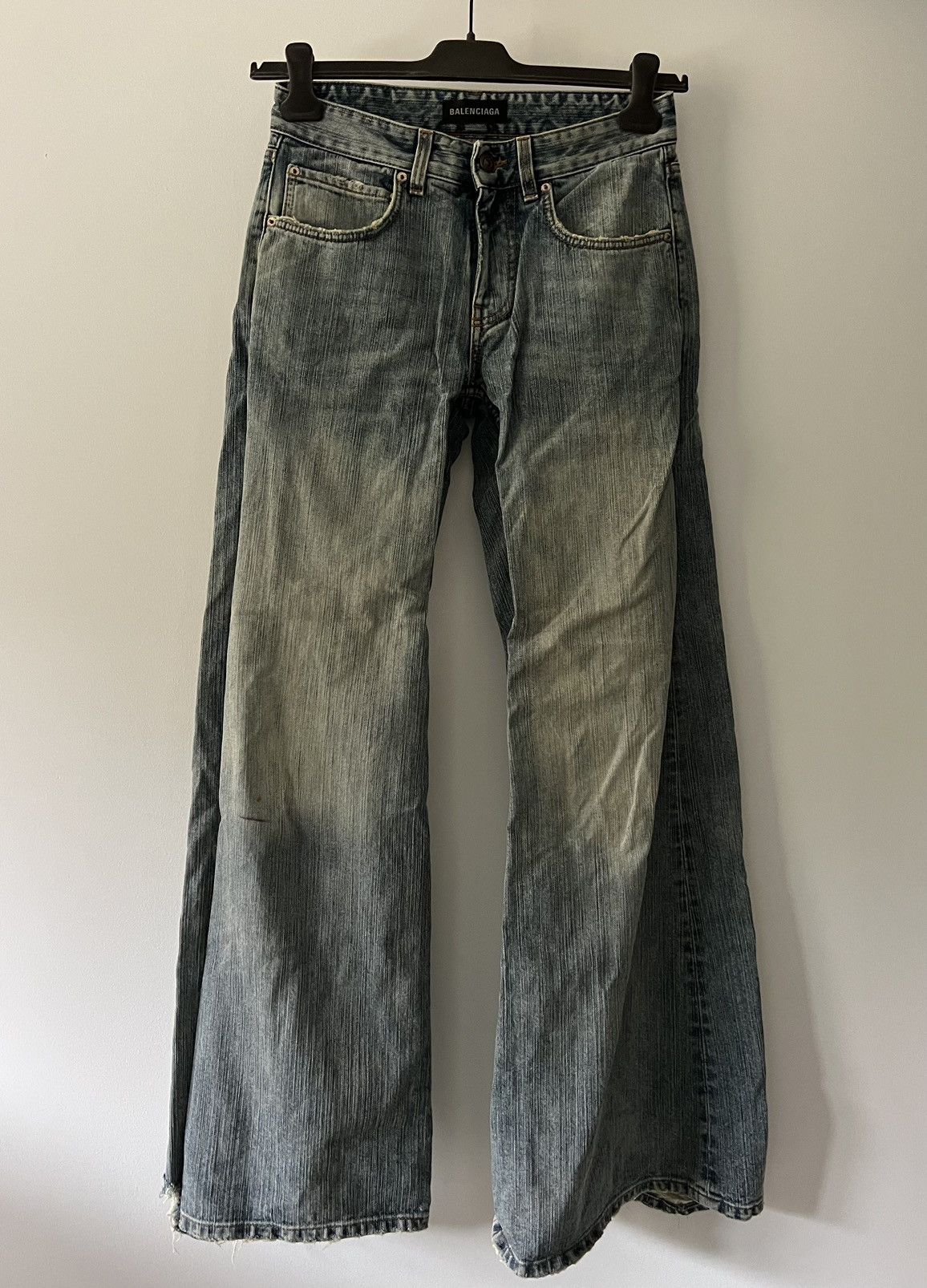 Balenciaga Balenciaga Stained Flared Jeans Size US 27 - 3 Thumbnail
