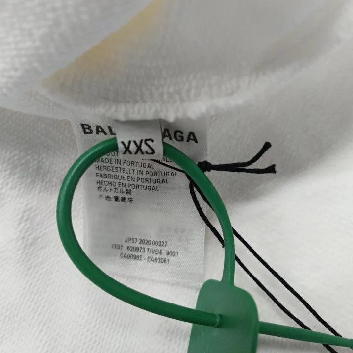 Balenciaga Balenciaga White Long Sleeve Graphic Hoodie 0079-2507 Size US XXS / EU 40 - 2 Thumbnail