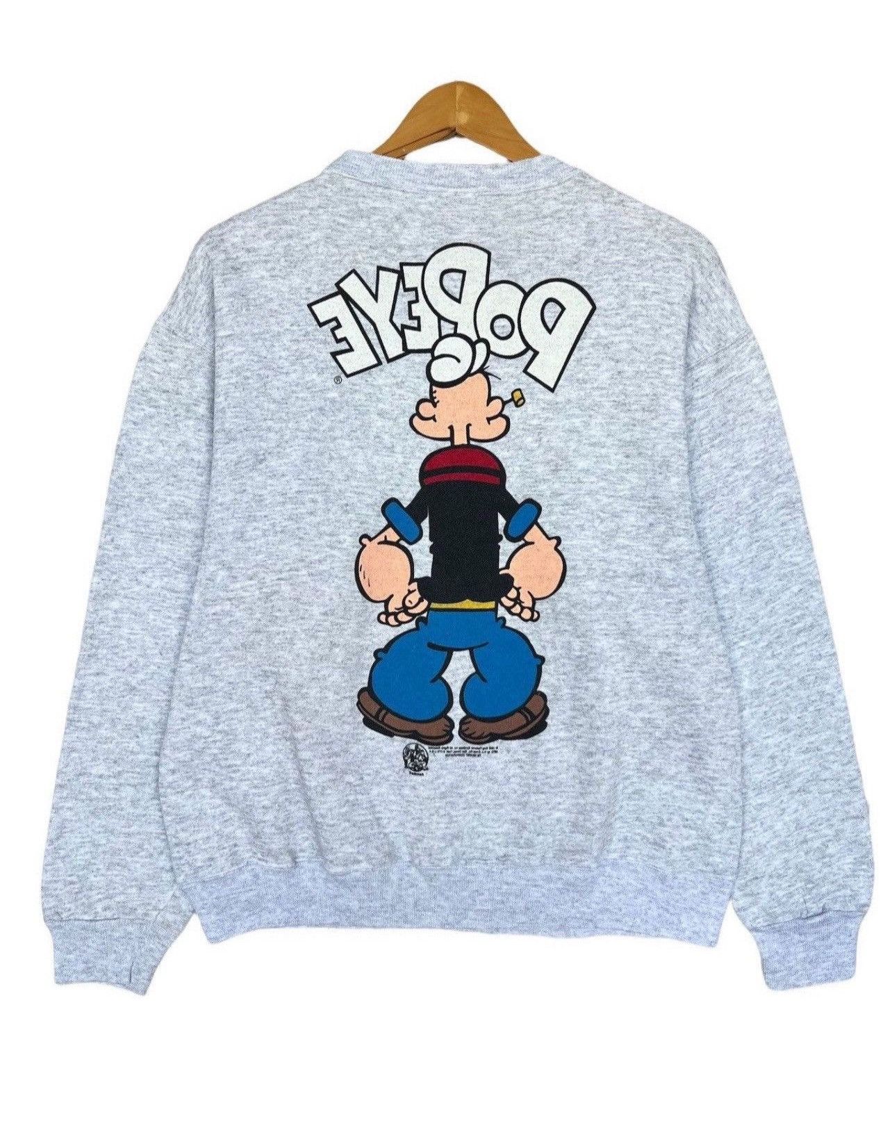 Cartoon Network × Vintage Vintage 90s Popeye Sweater Popeye Crewneck Popeye Sweatshirt Size US L / EU 52-54 / 3 - 3 Thumbnail