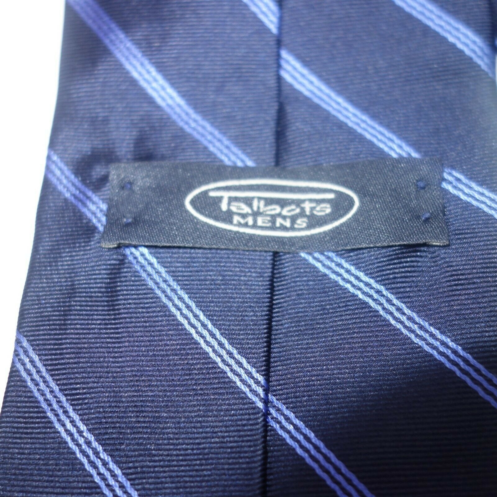 Other Classic Talbot's 100% Imported Silk Men's Tie Blue Stripe Size ONE SIZE - 4 Thumbnail