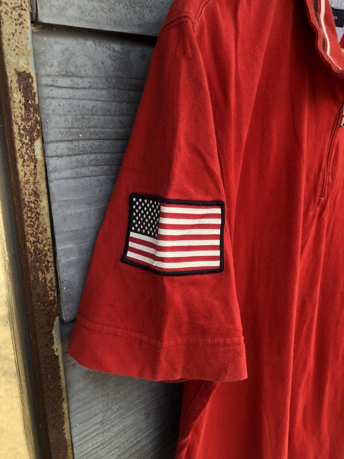 Tommy Hilfiger × Vintage Vintage Tommy Hilfiger USA 1/4 Zipper Polo Tee Size US L / EU 52-54 / 3 - 10 Thumbnail