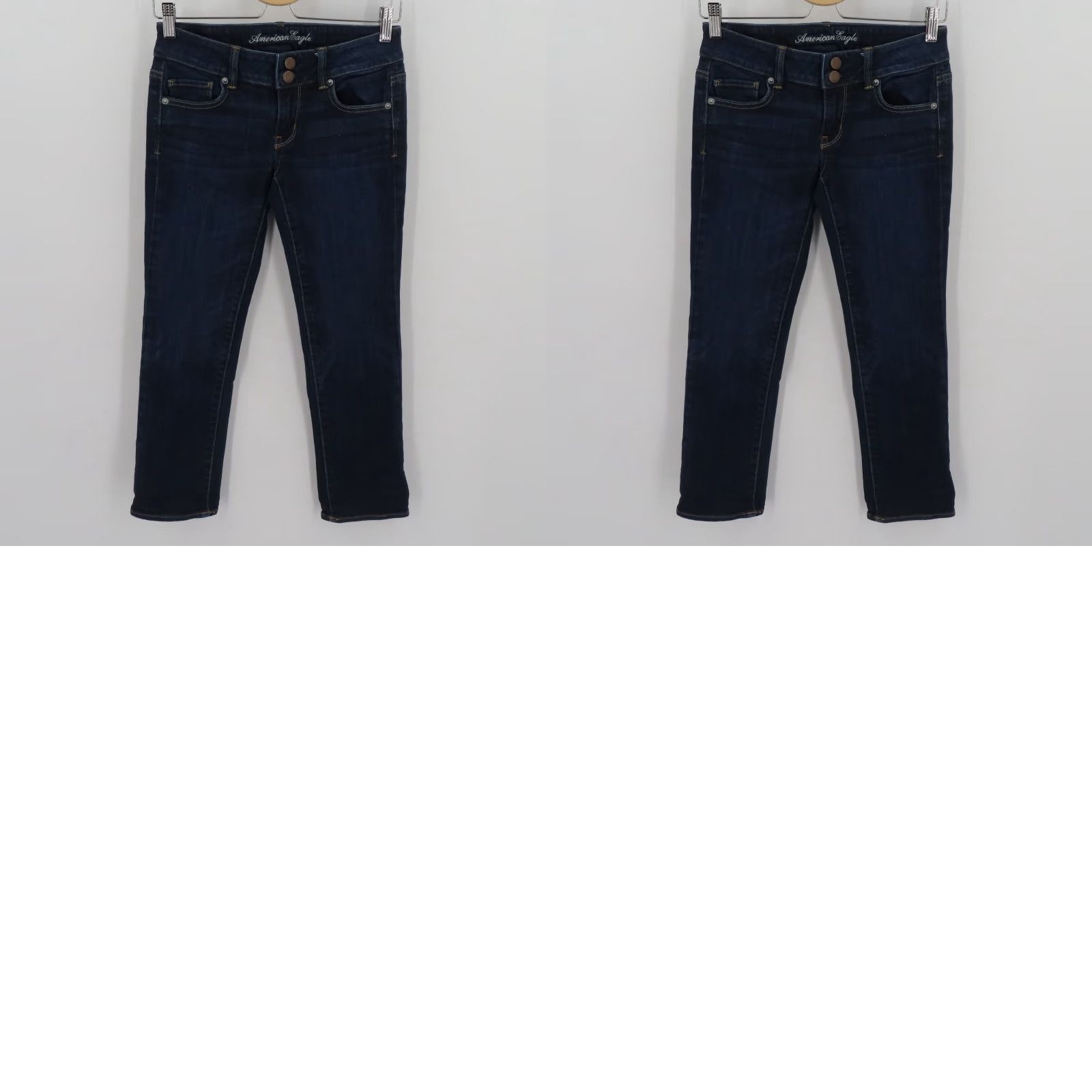 American Eagle Outfitters American Eagle Outfitters Womens Jeans Artist Dark Blue Denim Straight Leg 2 Regular 5-Pocket Design Womens Size 26" / US 2 / IT 38 - 8 Thumbnail