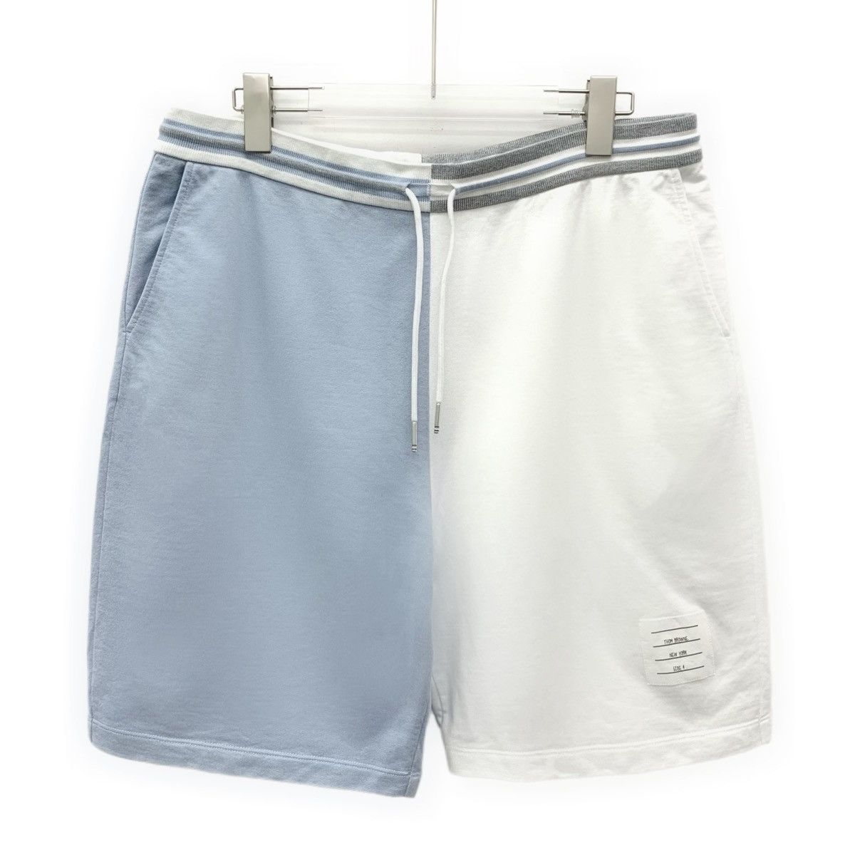 Thom Browne Thom Browne Blue and White Color-block Casual Shorts K26WX Size US 36 / EU 52 - 1 Thumbnail