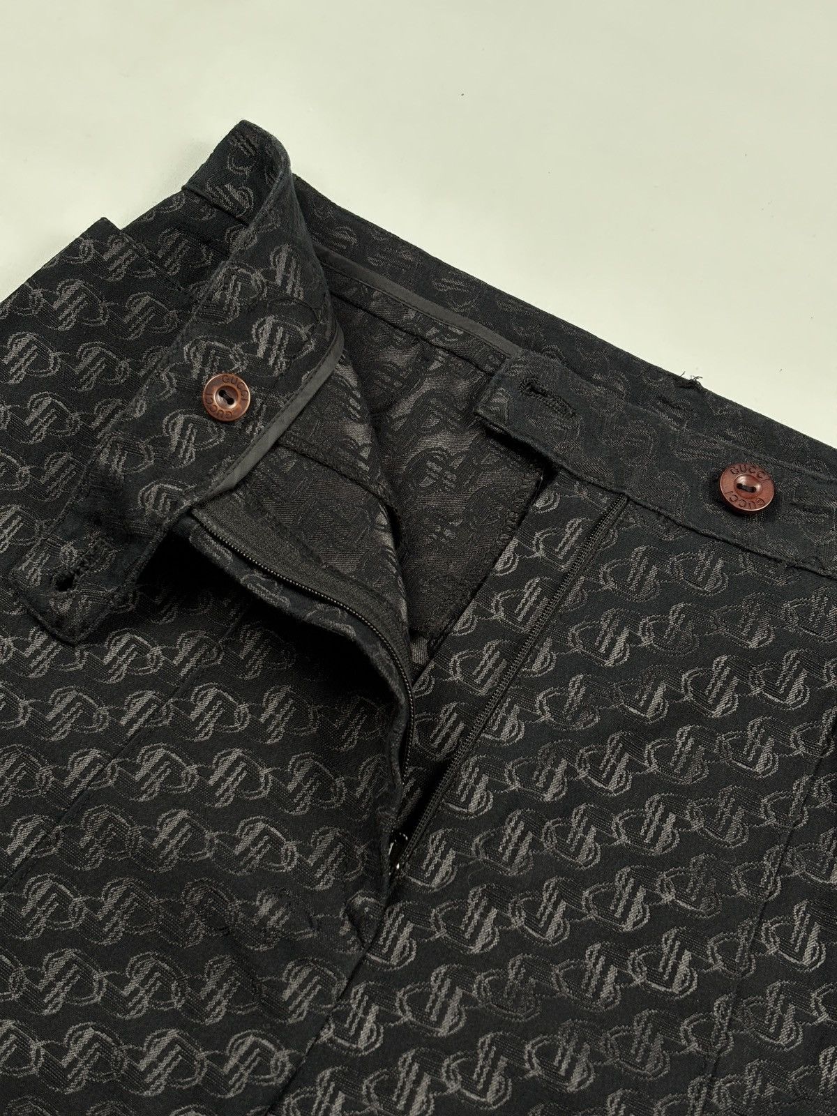 Gucci Tom Ford - 2000s Jacquard Pattern Trousers Size US 29 - 6 Thumbnail