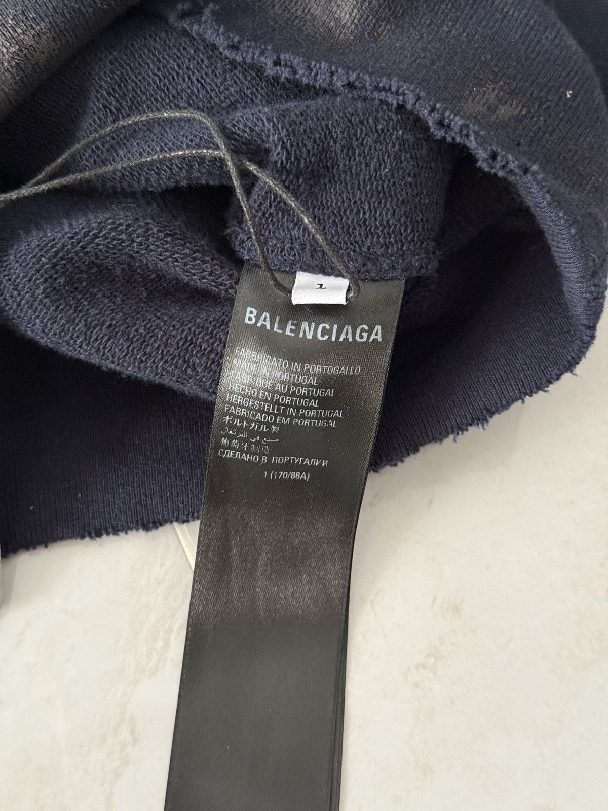Balenciaga *ULTRARARE* Balenciaga AW22 DIRTY POLO HOODIE SIZE 1 Size US S / EU 44-46 / 1 - 7 Thumbnail