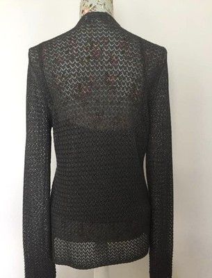 Christian Dior Monsieur Vintage CHRISTIAN DIOR 2pc cami and cardigan twin set w/ Silver Sparkle Size L / US 10 / IT 46 - 14 Thumbnail