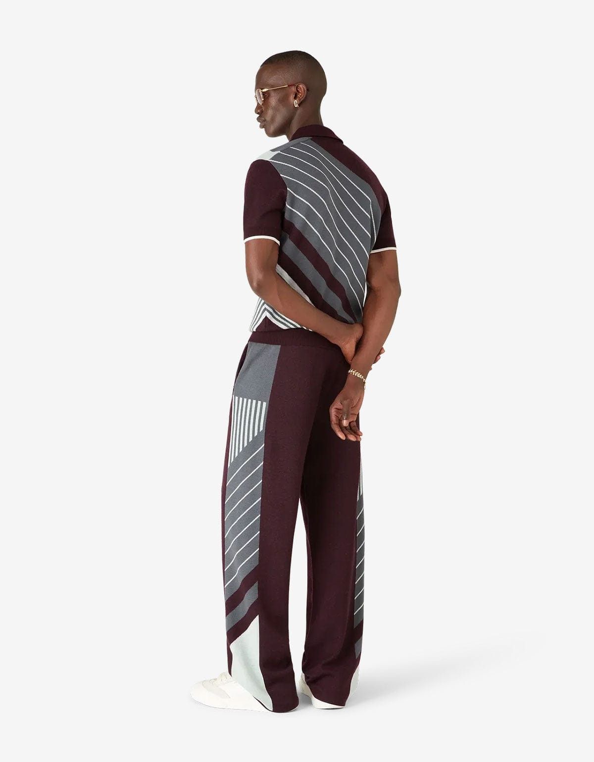 Casablanca Casablanca Purple Merino Diagonal Tennis Trousers Size US 32 / EU 48 - 4 Thumbnail