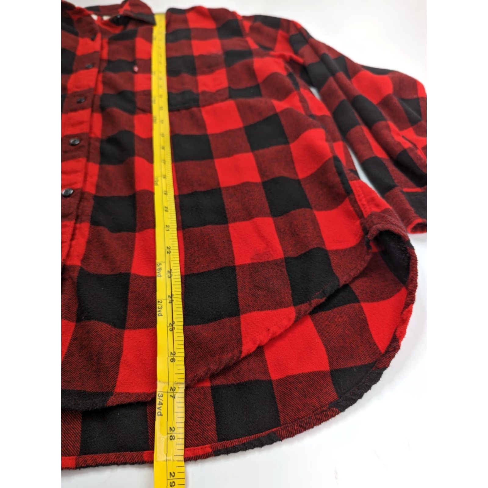 Levi's Levi's Shirt Women's L Red Flannel Button-Up Long Sleeve Buffalo Check Size L / US 10 / IT 46 - 5 Thumbnail
