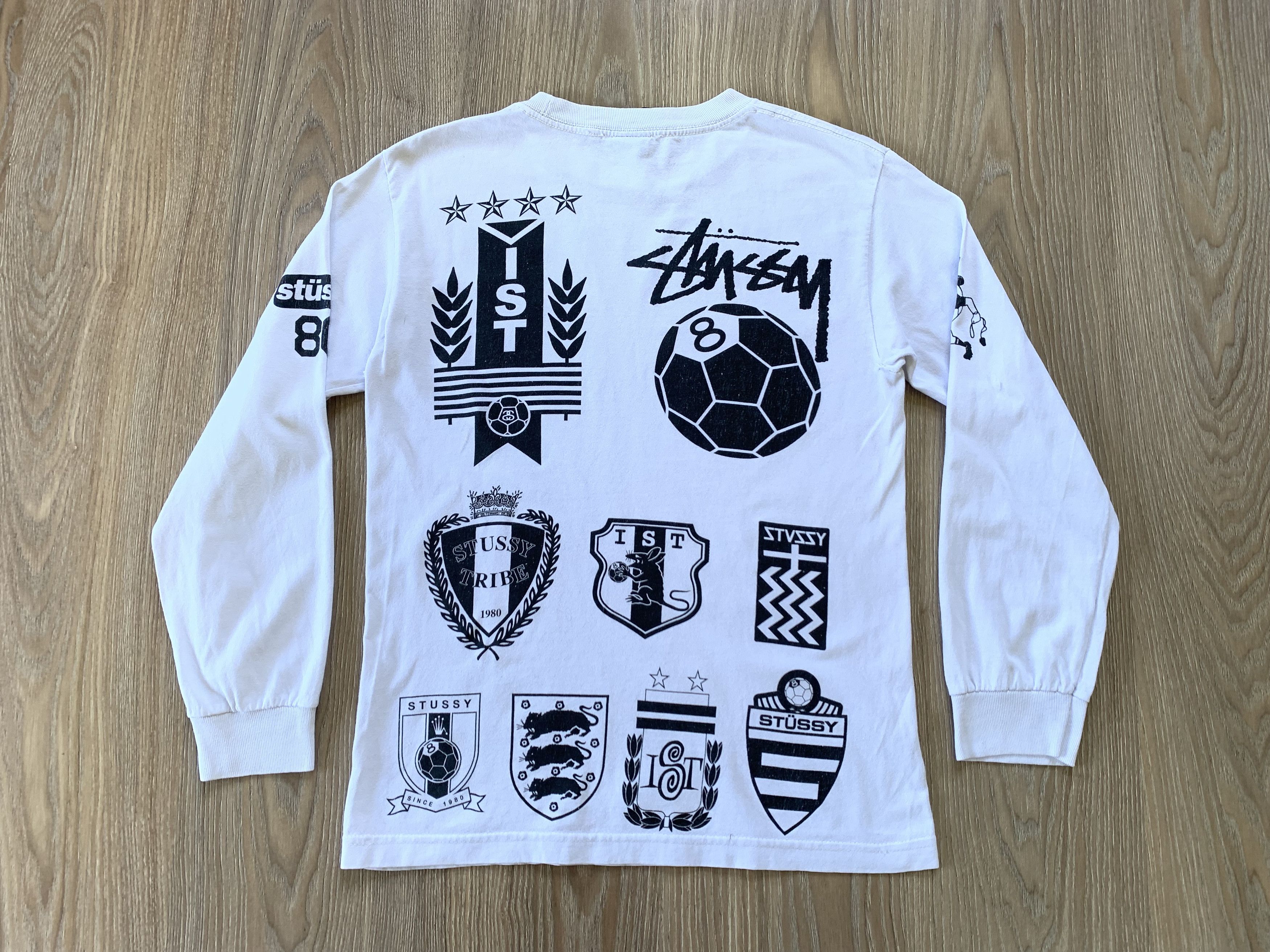 Stussy × Vintage Vintage Stussy International Soccer Printed Long Sleeve Size US S / EU 44-46 / 1 - 3 Thumbnail