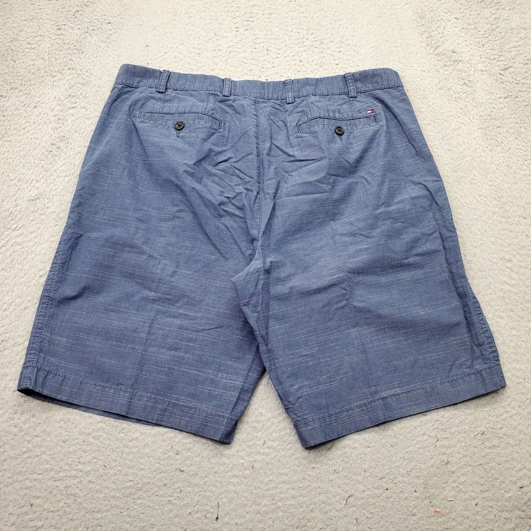 Tommy Hilfiger Tommy Hilfiger Shorts Mens 38 Blue Space Dye Casual Comfort Slash Pockets Shirt? Size US 38 / EU 54 - 2 Thumbnail