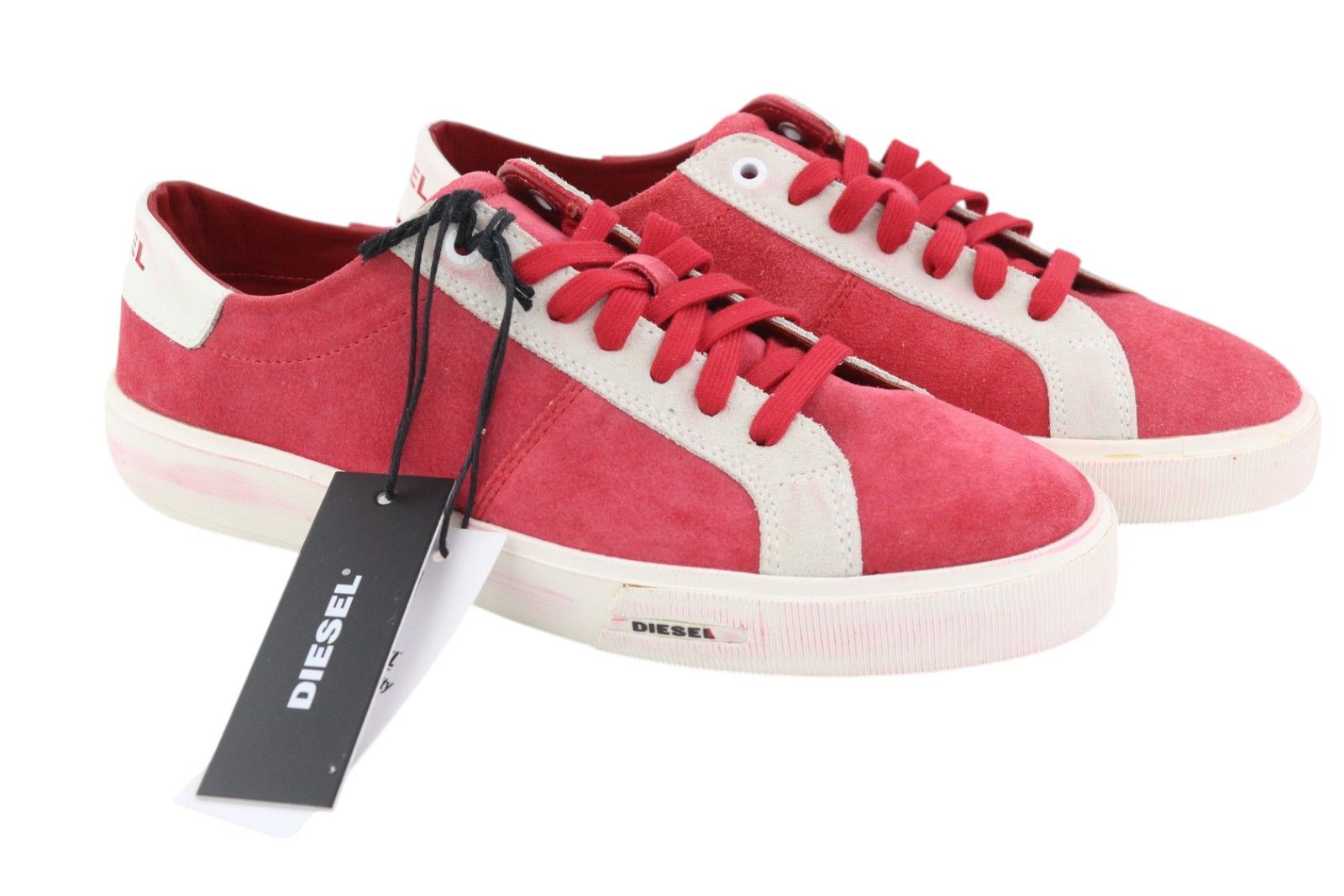 Diesel S-MYDORI LC EU41 Red Suede Leather 41523 Size US 8 / EU 41 - 1 Thumbnail