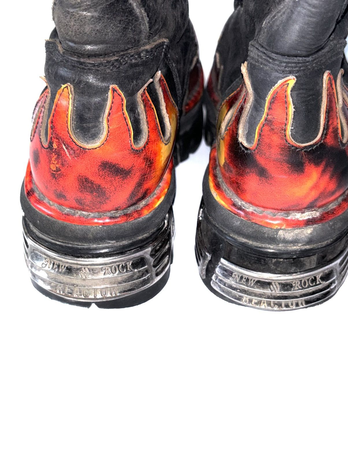 New Rock Vintage New Rock Flame leather boots Size US 8 / EU 41 - 9 Thumbnail