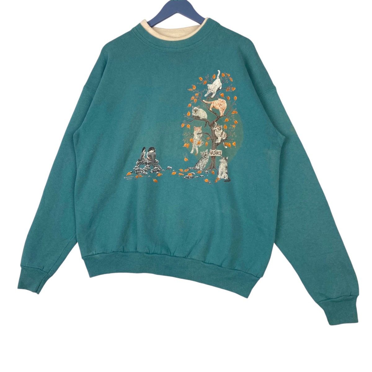 Vintage Vintage 90s Morning Sun Bird And Kitten Graphic Sweatshirt Size L / US 10 / IT 46 - 2 Thumbnail