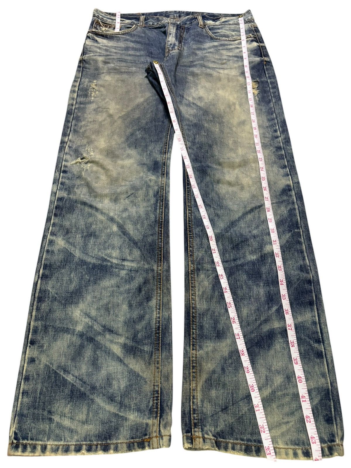 Japanese Brand Vintage Japanese Brand Mud Wash Loose Baggy Jeans Size US 36 / EU 52 - 12 Thumbnail