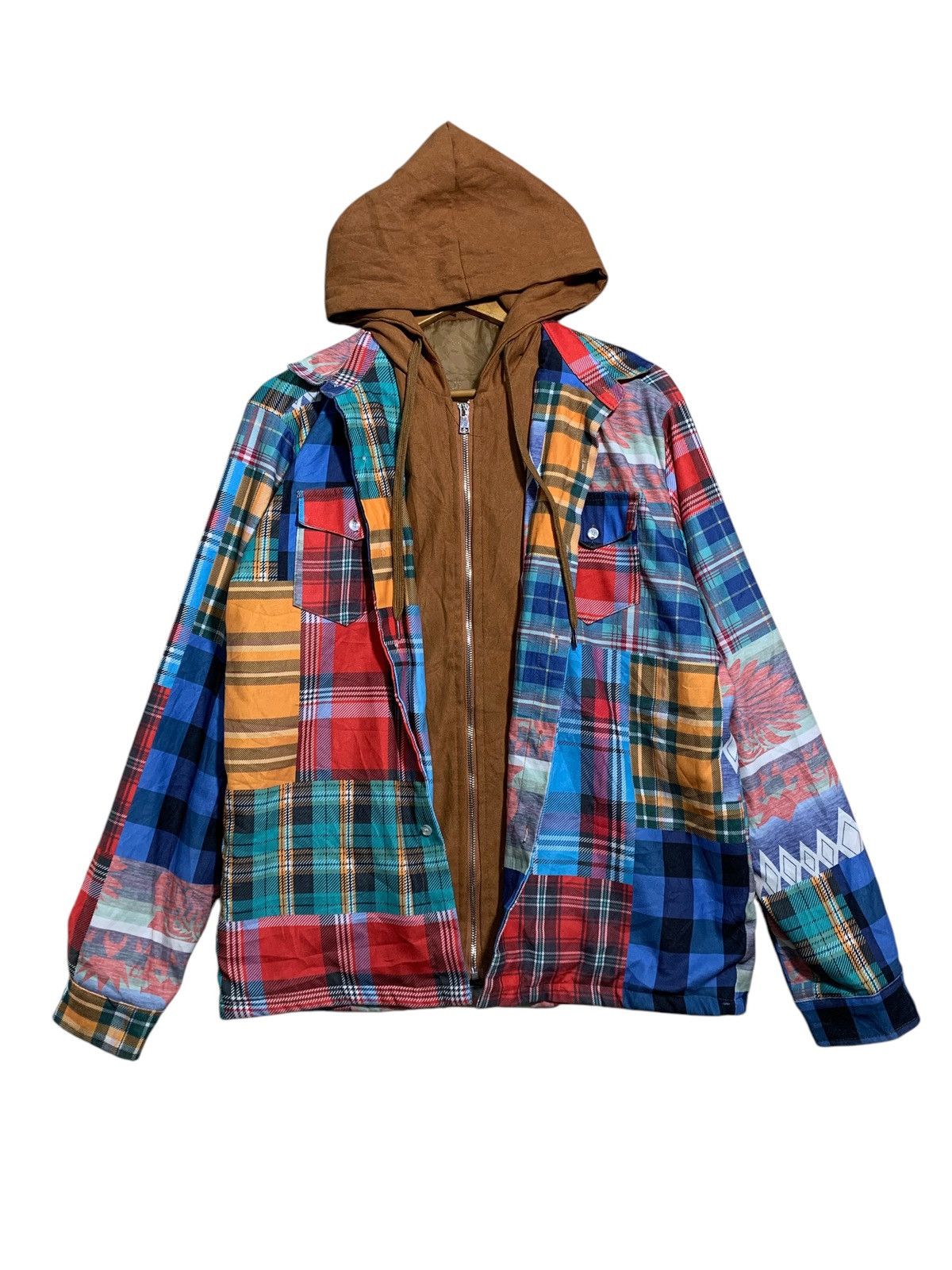 Japanese Brand 🔥PATCHWORKS DESIGNS ZIPPER HOODIE JACKETS Size US L / EU 52-54 / 3 - 1 Thumbnail