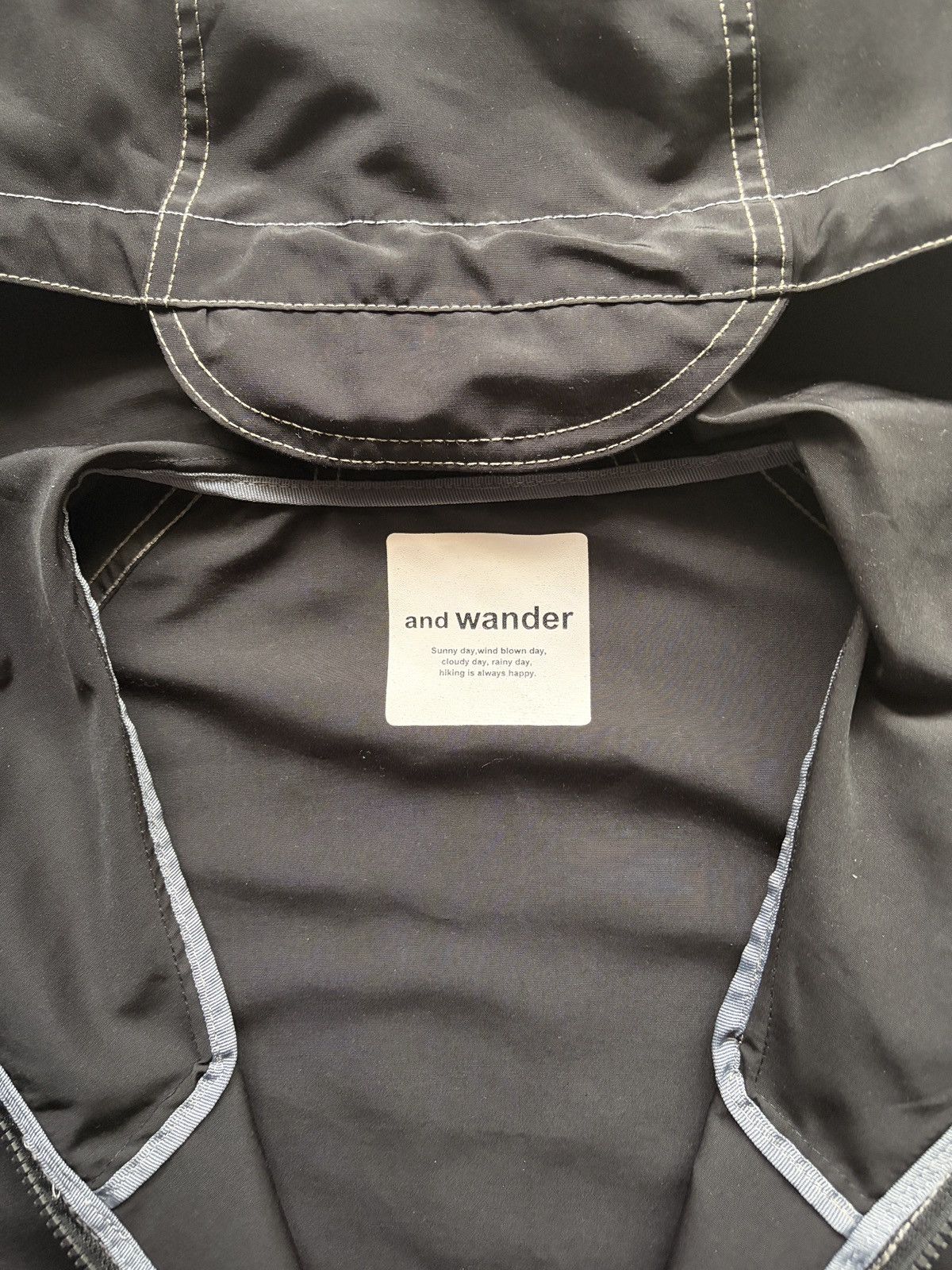 And Wander And Wander Black Windbreaker Size L Made in Japan Gorpcore Size US L / EU 52-54 / 3 - 6 Thumbnail