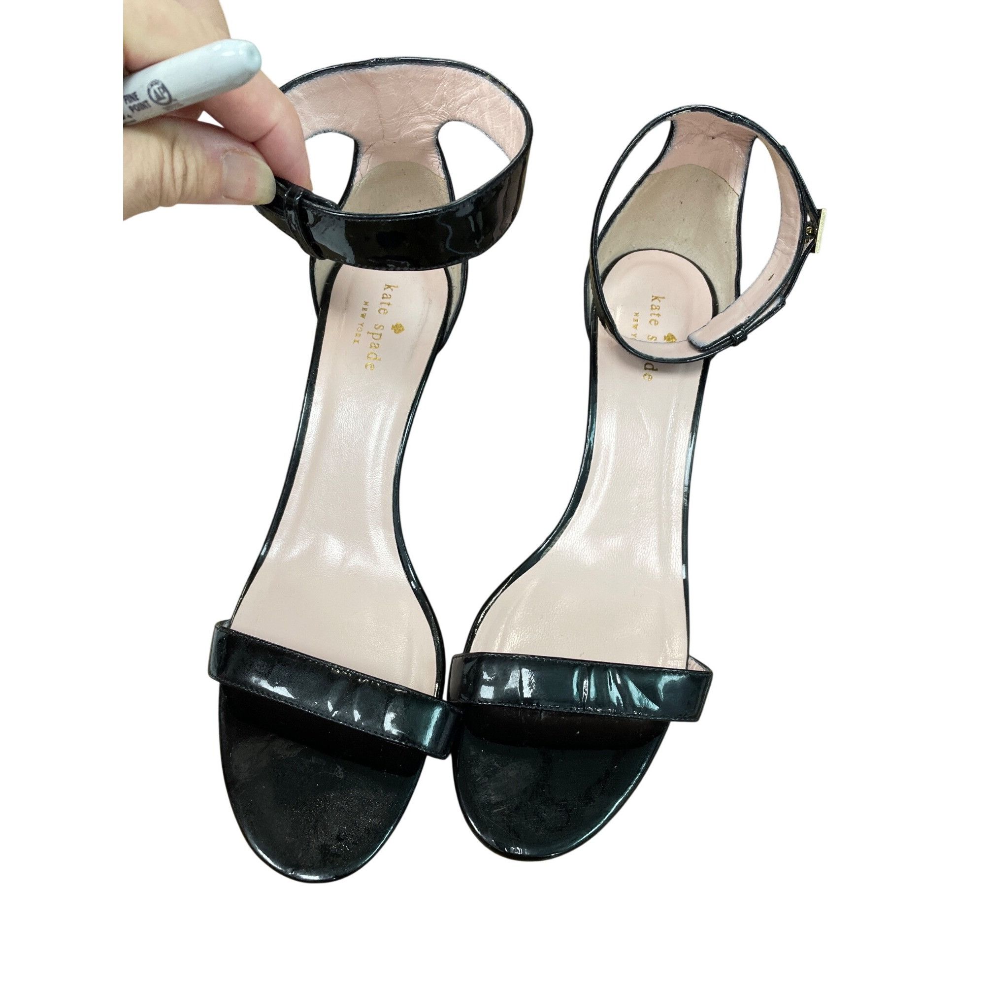 Kate Spade Kate Spade New York womans Patent Leather Striped Heels Sz 1 Size US 10 / IT 40 - 12 Thumbnail