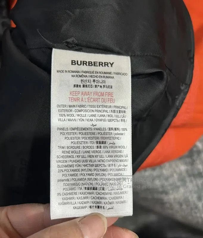 Burberry Burberry Orange Wool Long Coat for Women. Size L / US 10 / IT 46 - 8 Thumbnail