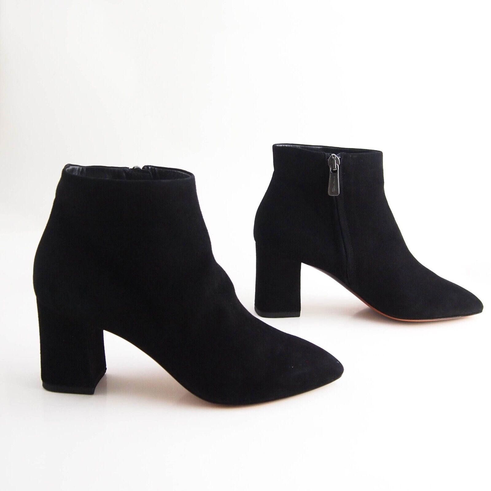 Santoni Santoni Booties Mid Heel Black Suede Size US 6.5 EU 36.5 Size US 6.5 / IT 36.5 - 4 Thumbnail