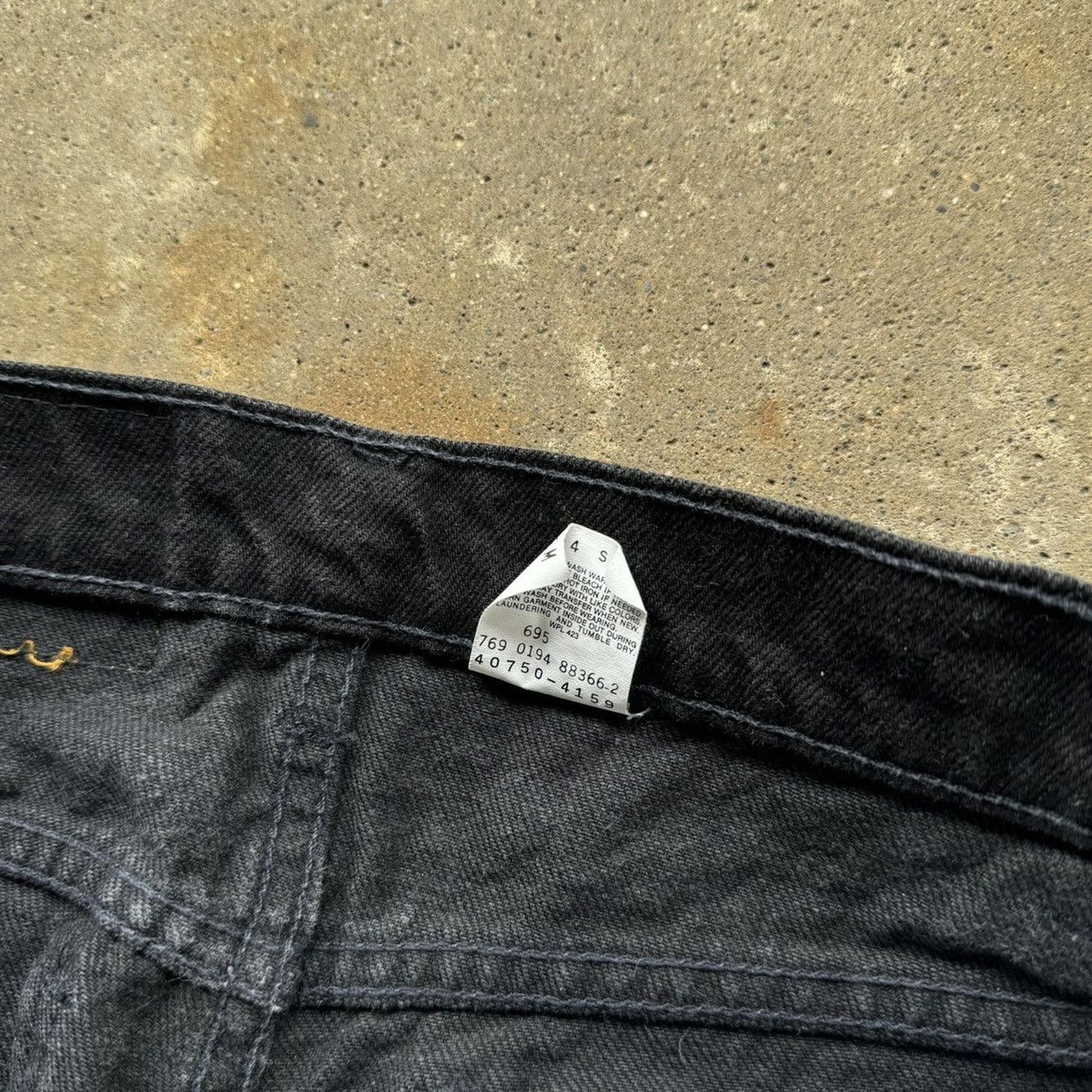 Levi's 90s Levi's 550 Black Jeans ERD Grunge Chrome Skater Size US 29 - 8 Thumbnail