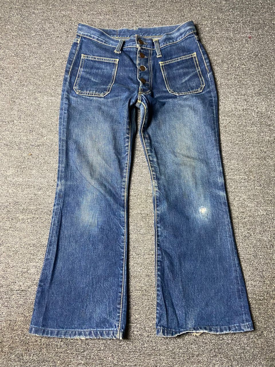 Japanese Brand Vintage Big Stone Boot Cut Jeans (164) Size 29" - 1 Thumbnail