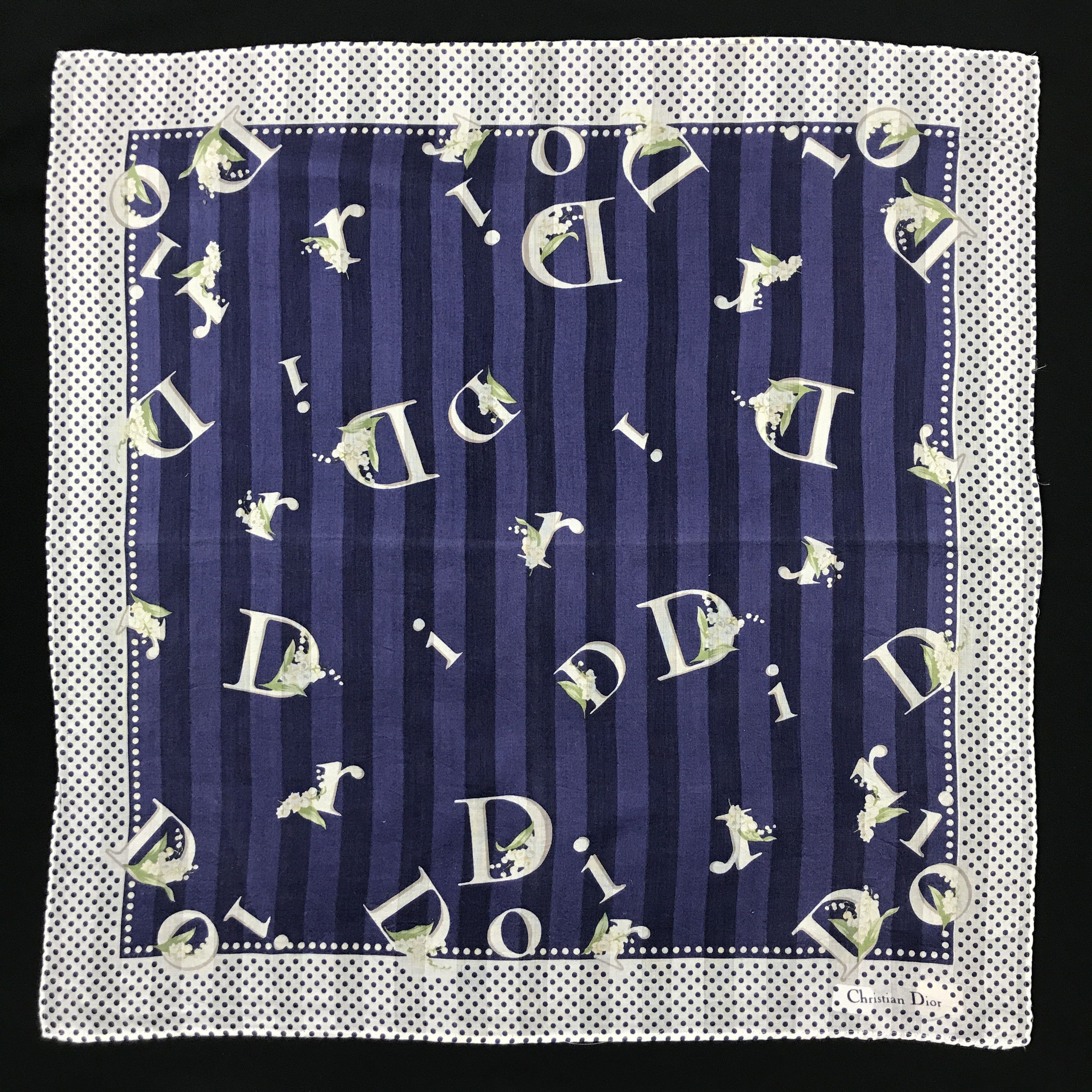 Christian Dior Monsieur × Vintage Vintage Christian Dior Bandana Neckerchief Handkerchief Size ONE SIZE - 1 Thumbnail