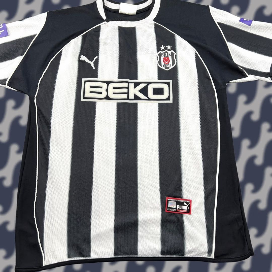 Nike Bjk Besiktas 2003 2004 Away Football Jersey XL Nike Shirt Men Short Sleeve Polyester Multicolor Activewear Quick Dry Moisture Wicking Football Jersey Size US XL / EU 56 / 4 - 1 Thumbnail