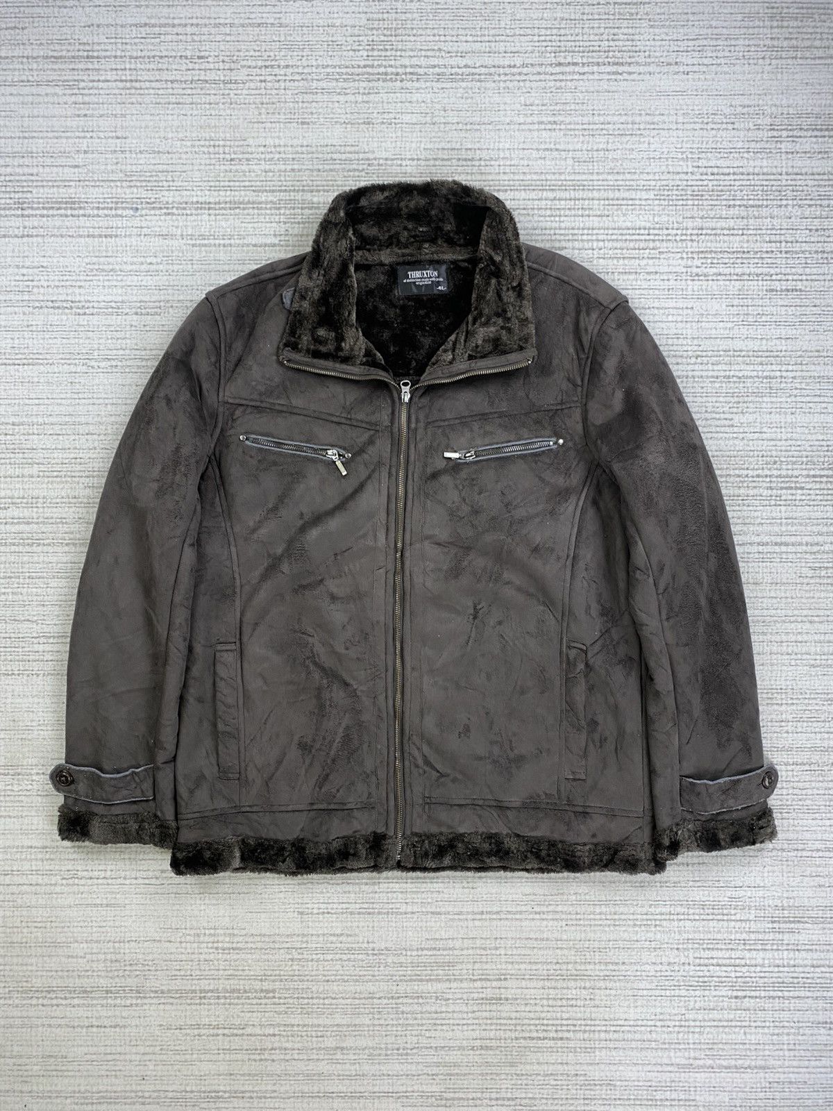 If Six Was Nine 🔥Thruxton Multipocket Sherpa Suede Leather Jacket Size US L / EU 52-54 / 3 - 5 Thumbnail