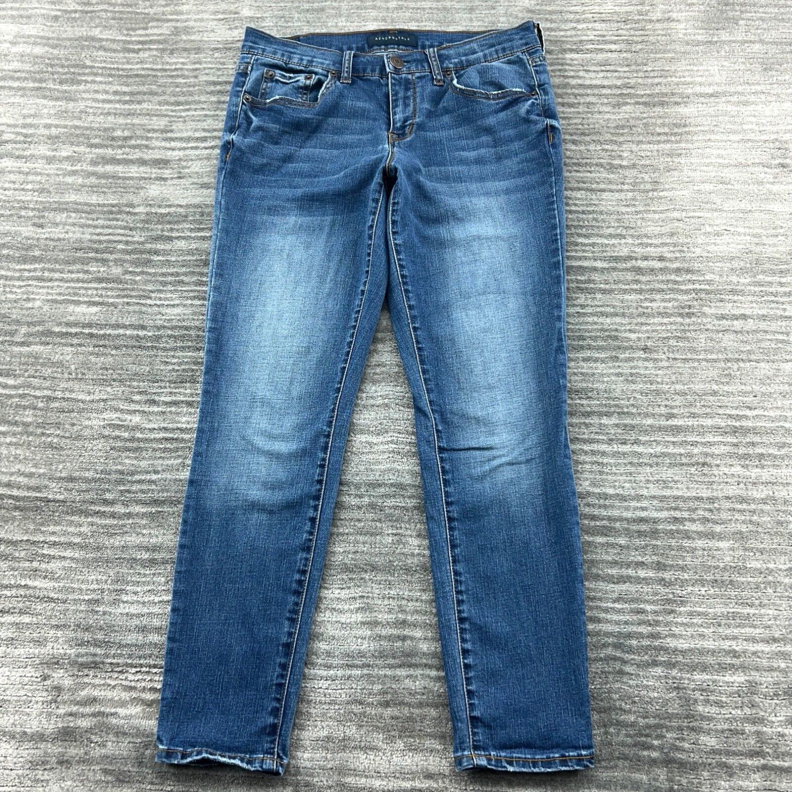Aéropostale Women's High Rise Baggy Jean (Medium Wash, 6