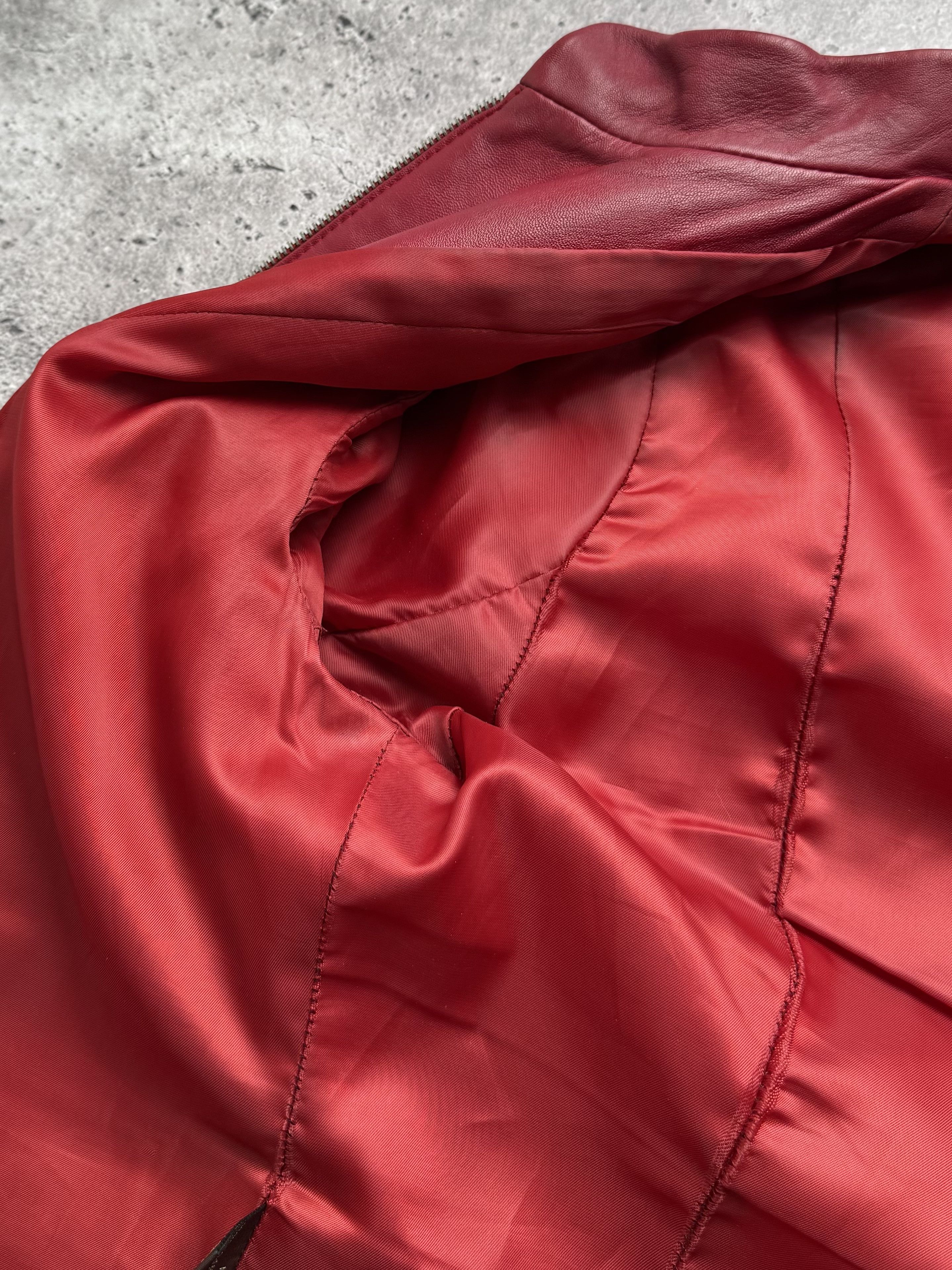 Vintage Vintage Cropped Leather Jacket C5(V409) Size M / US 6-8 / IT 42-44 - 11 Thumbnail