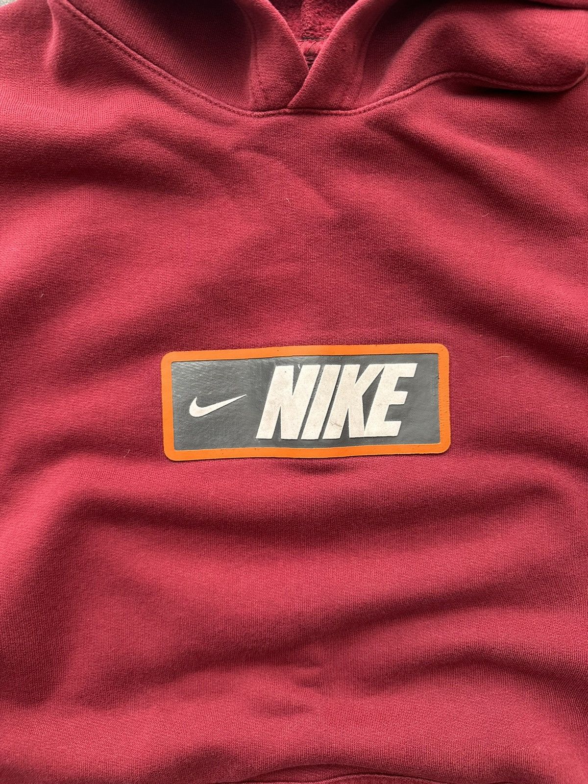 Nike × Vintage Vintage Distressed Nike Box Logo Hoodie Size US L / EU 52-54 / 3 - 2 Thumbnail