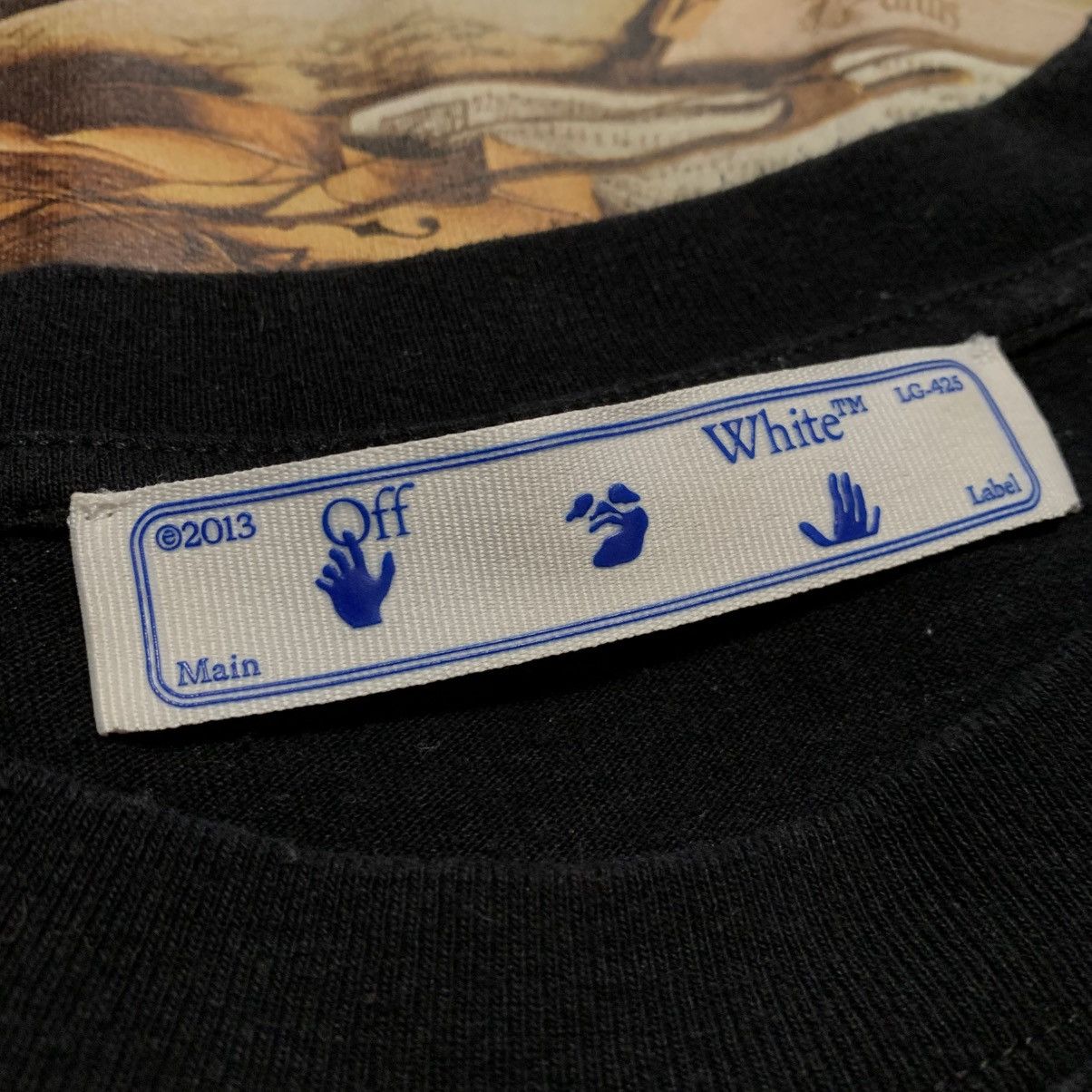 Off-White Off White Large Caravaggio Lute Black Tee Virgil Abloh Size US L / EU 52-54 / 3 - 4 Thumbnail