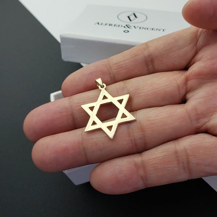 Other Star of David Magen Jewish Charm 14k Yellow Gold Pendant Size ONE SIZE - 3 Thumbnail